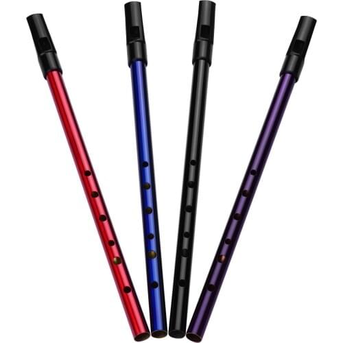 Lightweight Piccolo Key of C Steel Alloy Irish Whistle 6 Popular Holes Tin Whistle Flute Irish & International Wind Instrument