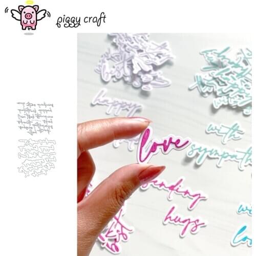 Piggy Craft metal cutting dies cut die mold Letter decoration Scrapbook paper craft knife mould blade punch stencils dies