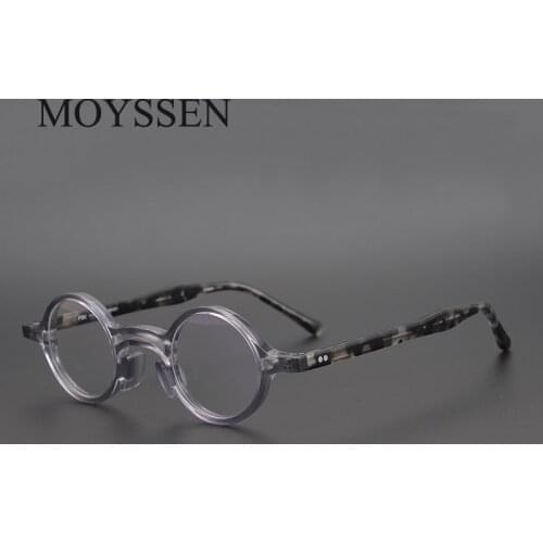 2021 Men Vintage Small Round Acetate Glasses Frame Male Japan Handmade Brand Designer Retro Women Myopia Prescription Eyeglasses