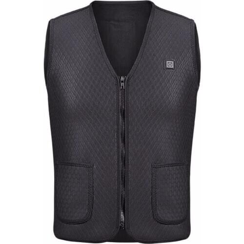 Neoprene heated vest men women sleeveless Heated Jacket USB electric warm heating Waistcoat Winter Outdoor hiking fishing wear