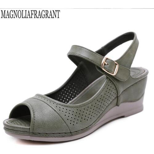 New Women Sandals Plus Size Wedges Shoes Women High Heels Sandals Summer Shoes Flip Flop Chaussures Femme Platform Sandals hy173