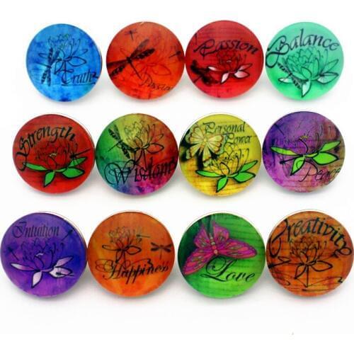 New Arrival 10pcs/lot butterfly Snap Buttons Charms 18mm Glass Buttons Fit DIY Snap Bracelets&Bangle Jewelry