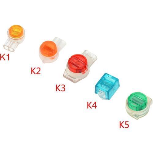 50PCS Connector Crimp Connection Terminals K1 K2 K3 K4 K5 Connector Waterproof Wiring Ethernet Cable Telephone Cord Terminals