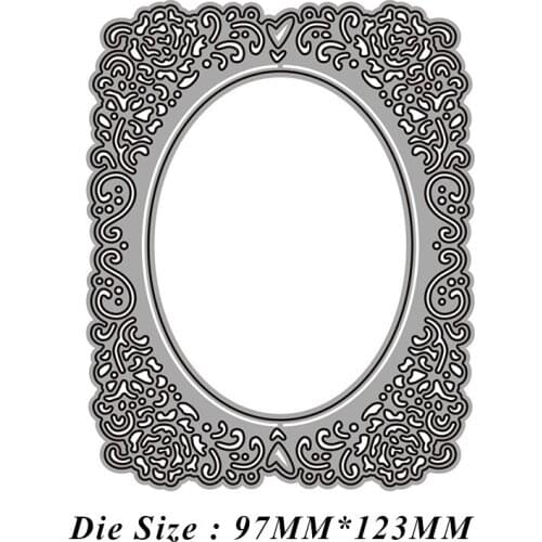 Oval Hollow Lace Border 2021 Metal Cutting Dies Cut Die Mold Card Scrapbooking Paper Craft Knife Mould Blade Punch Stencils