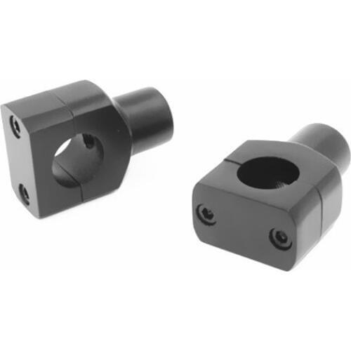 Pair Black 1" 25mm MOTORBIKE MOTORCYCLE HANDLEBAR RISER ADAPTER JUMBO RAISER For Harley Honda Yamaha Kawasaki Suzuki Custom