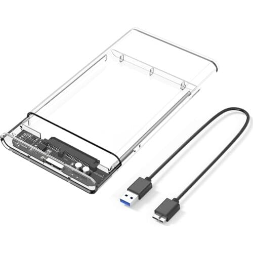 2.5 Inch Transparent HDD SSD Case SATA III To USB 3.0 Hard Drive Disk Enclosure Support UASP 4TB External SSD For Laptop PC