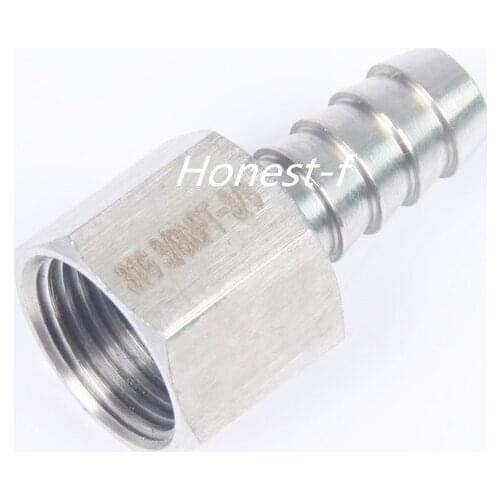 LTWFITTING Bar Production Stainless Steel 316 Barb Fitting Coupler 3/8" Hose ID x 3/8" Female NPT Air Fuel Water