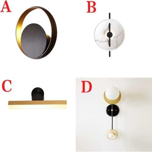 Modern Glass Ball Wall Lamp Sconce Led Bedroom Wall Light Fixture for Home Decor Nordic Foyer Living Room Corridor Luminaire E27