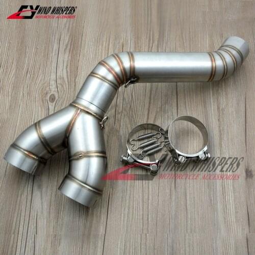 Motorcycle Exhaust Middle Pipe Muffler Modified 304 Stainless Steel For BMW S1000RR 2009-2016 S1000R 2014-2016