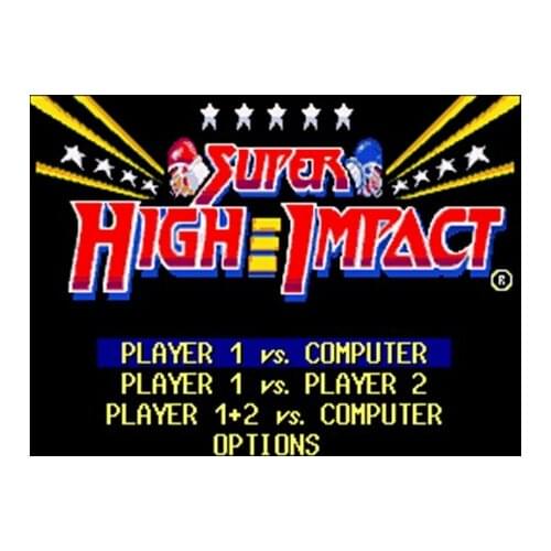 Super High Impact NTSC Version 16 Bit 46 Pin Big Gray Game Card For USA Game Players