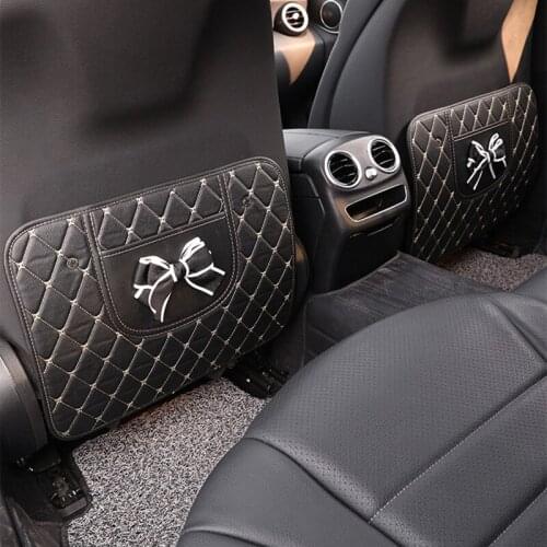 Universal Four Seasons Leather Car Seat Back Anti-wear Pad Car Safety Seat Protective Children Anti-kick Mat