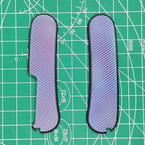 Hand Made Titanium Alloy Scales with Straight Pin Slot for 85 mm Victorinox Delemont Swiss Army Knife