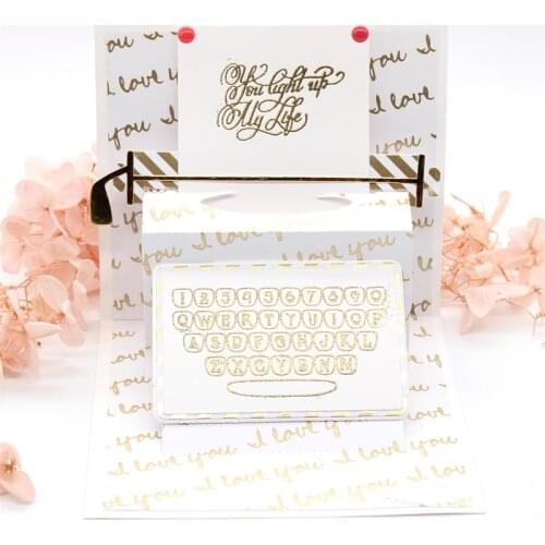 ZFPARTY Pop up Typewriter Card Can Fold Flat Metal Cutting Dies for DIY Scrapbooking/Card Making/Kids Fun Decoration Supplies