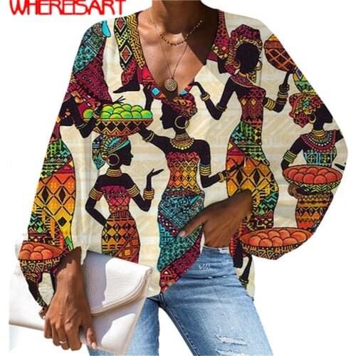 WHEREISART Blouses With Sleeves