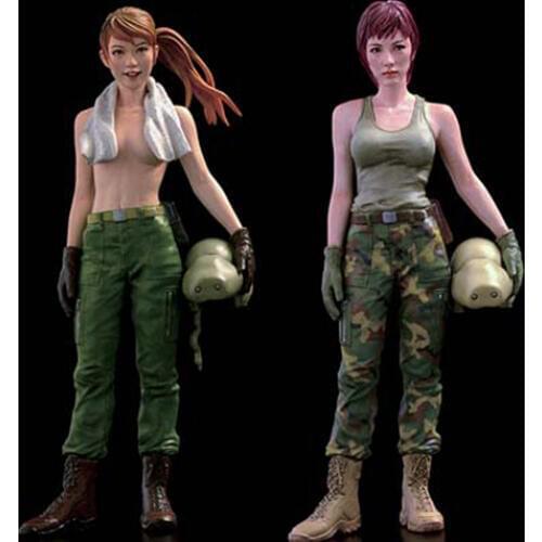 1/20 Independent Mercenary Army Female Ace pilot Resin kit Figure GK Two states of the upper half Uncoated No colour