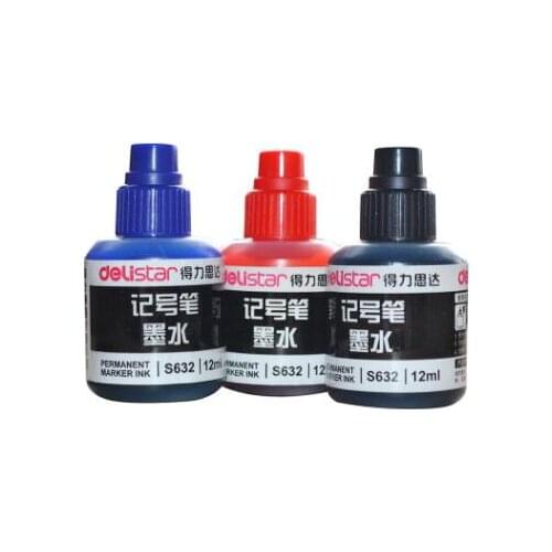 1pc S632 Permanent Marker Refill Ink For Marker Pen Black/Red/Blue Ink