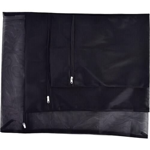 New 1PC Clothes Washing Machine Laundry Bag With Zipper Nylon Mesh Net Bra Washing Bag 3 Sizes Black Wash Bags