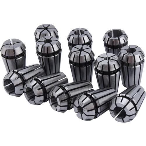 13Pcs/Set Accuracy 0.008 1-7mm ER11 Milling Chuck Spring Collet Set For CNC Engraving Machine Spring Collet Chuck Milling Lathe
