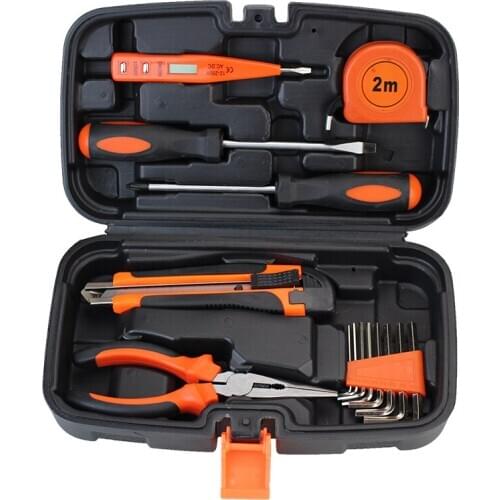 15pcs Hand Tool Set Household Tool Kit Multi-funtion Tool Box Tool Case Screwdriver Utility Knife Hex Key HTS008