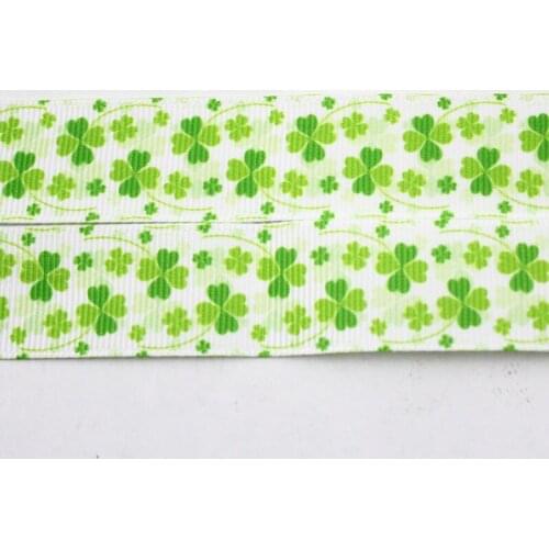 9mm/16mm/22mm/25mm/38mm/75mm Green summer print grosgrain ribbon 10/25/50yards DIY gift wrap sewing wedding decor ribbon