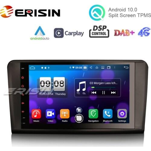Erisin ES8794L 9" Octa-Core Android 10.0 Car Multimedia CarPlay & Auto GPS TPMS DTV for Benz ML-Class W164 GL-Class X16