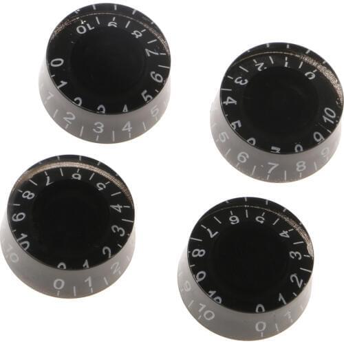 4pcs Black Volume Tone Control Knobs For LP Les Paul Electric Guitar