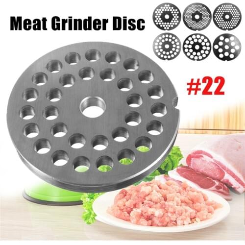22 Type Stainless Steel Meat Grinder Plate Disc 3/4.5/6/8/10/12mm Hole Grinder Disc Home Cooking Machine Machinery Parts