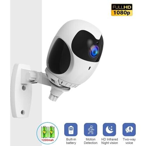 NEOCoolcam 1080P WIFI Battery Camera built-in 1200mah Indoor Rechargeable Wireless IP Camera Two Way Audio Cloud V380 Por App