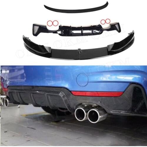 Carbon Front rear bumper lip diffuser spoiler wing for BMW 4 series M Sport F32 F36 2014 UP not Convertible ABS Glossy OO-OO