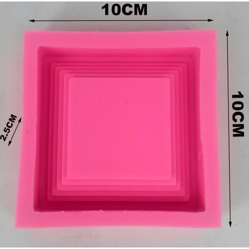 Small Square flowerpot tray making concrete mould Handmade Cement pot holder silicone mold