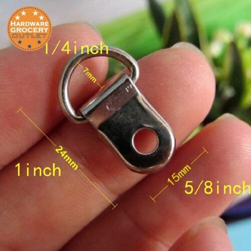 Small Triangle D-Ring Picture Frame Hangers Single Hole 50pcs Wholesale