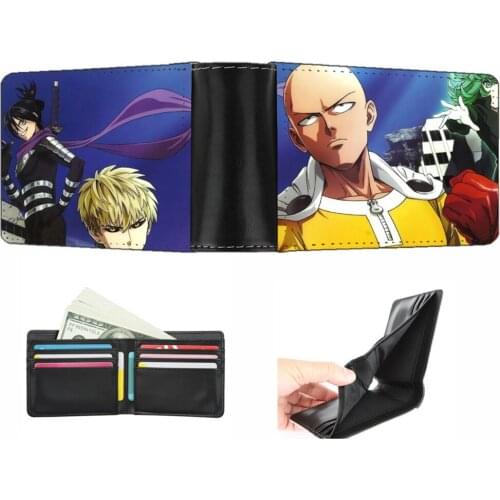Anime ONE PUNCH-MAN wallet Men women short wallet teenagers Card Holder PU Short Zero Wallet student Coin Purse