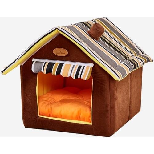 Soft Indoor Pet Dog House Removable Cover Mat Dog House Beds for Small Medium Dogs Cats Puppy Kennel Pet Tent Casa Para
