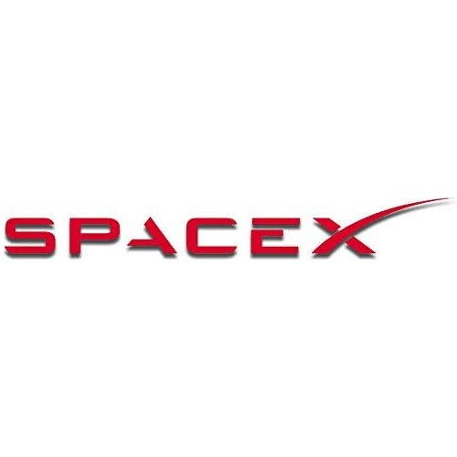 RED Large SpaceX Lettering Logo Sticker (Window Decal Space Dragon Shuttle Launch)