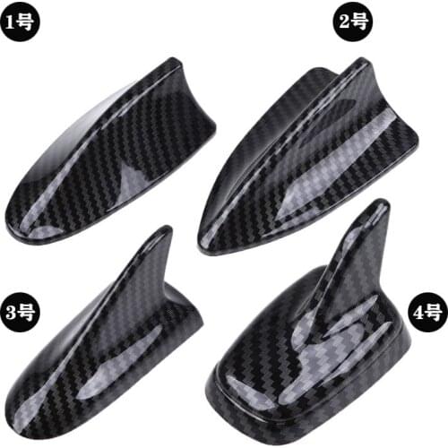 It Is Suitable For The New Fashion Refitted Shark Fin Antenna Car Decoration Carbon Fiber Antenna Tail Antenna Black