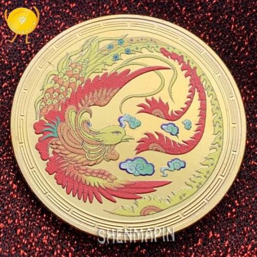Nirvana of Phoenix Commemorative Coin The Messenger of happiness in the world Phoenix Coins Collectibles Resurrection Coin