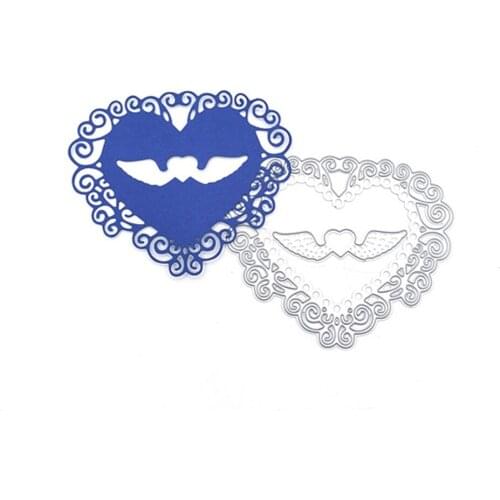 Julyarts Heart Lace Wing Cutting Dies Scrapbooking For DIY Scrapbooking Photo Album Decorative Embossing DIY Paper Cards