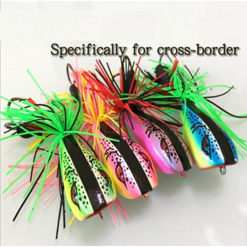 6 Colors Jumping Lure Topwater Lure 90mm 10g Double Strong Hook Jump Action Fishing Accessories Simulation Frog Snake Head Lure