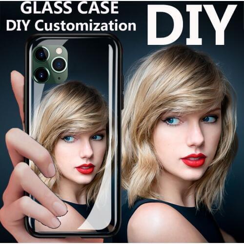 Custom made DIY any picture image Glass Silicone Phone Case For Vivo V5 V9 Y67 Y85 Y15 Y12 Z3X U3X Case cover Coque