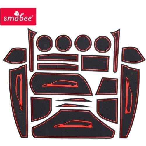 Smabee Gate slot pad For TOYOTA Sienta 2016-2018 Interior Door Pad/Cup Non-slip mats 20pcs/Set