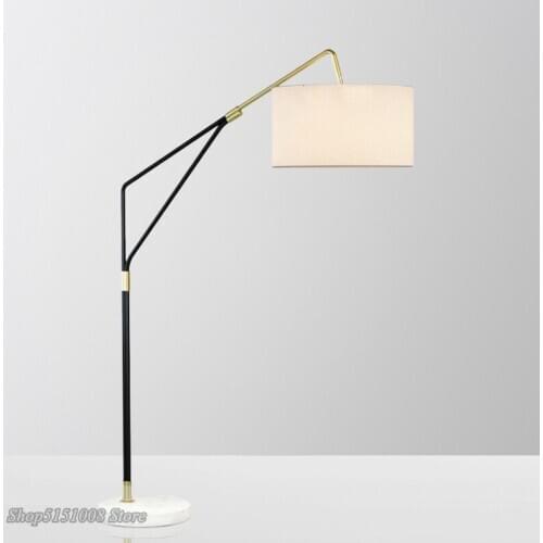 Modern LED Marble Floor Lamps Living Room Bedroom Restaurant fishing Floor Lights Bedside Standing Lamps Decor Lighting Fixtures