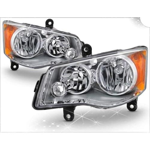 Sulinso For 2008-2016 Chrysler Town & Country 11-17 Dodge Grand Caravan Headlights Headlamps Driver & Passenger Side