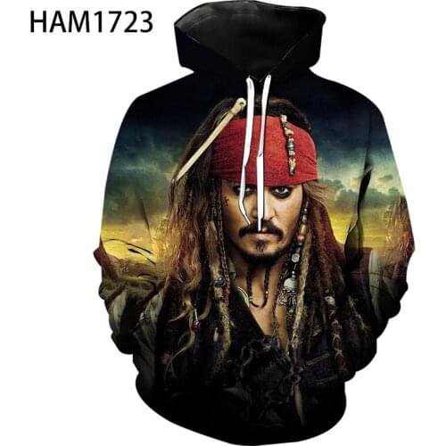 Pirates of the Caribbean Hoodie Sweatshirt Cotton Summer Mens and Womens 3D Printing Fashion Street Style Childrens Pullover