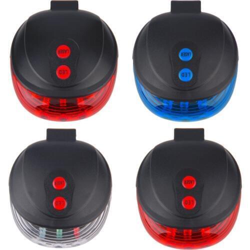 Waterproof 5 LED Laser Beam MTB Mountain Cycling Bicycle Bike Rear Tail Warning Lamp Light Bike Led Wheel Spoke 3 Modes Flash