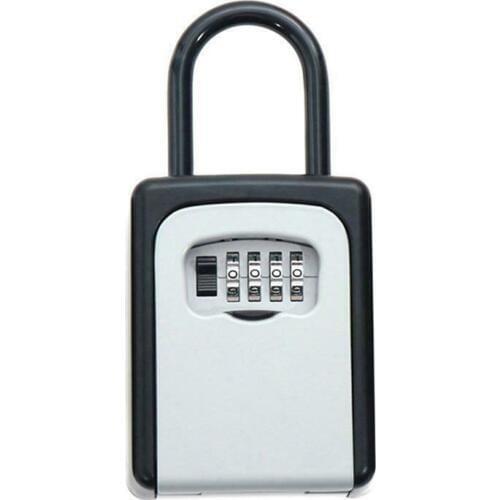 Safety Key Shackle Lock Box - Portable Aluminium Alloy Combination Car Key Safe