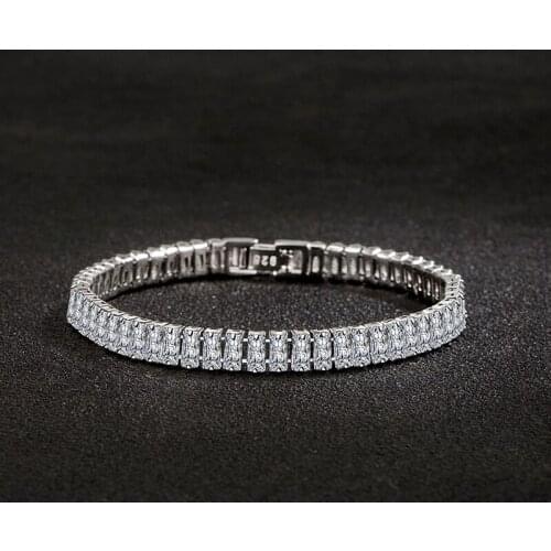 KOFSAC New Luxurious Full Zircon Bracelets For Women 925 Sterling Silver Jewelry Bracelet Bangle Lady Party Accessories Gifts