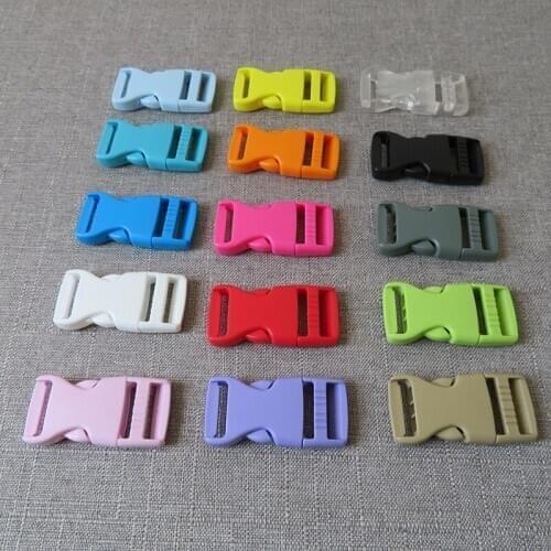 100pcs/lot 20mm 25mm wholesale plastic release buckle belt strap buckle for bag dog collar necklace paracord sewing accessory