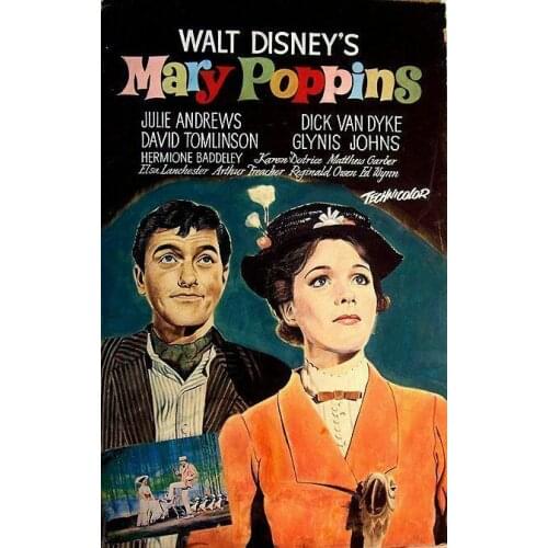 Mary Poppins 1964 VINTAGE FILM METAL TIN SIGN POSTER WALL PLAQUE