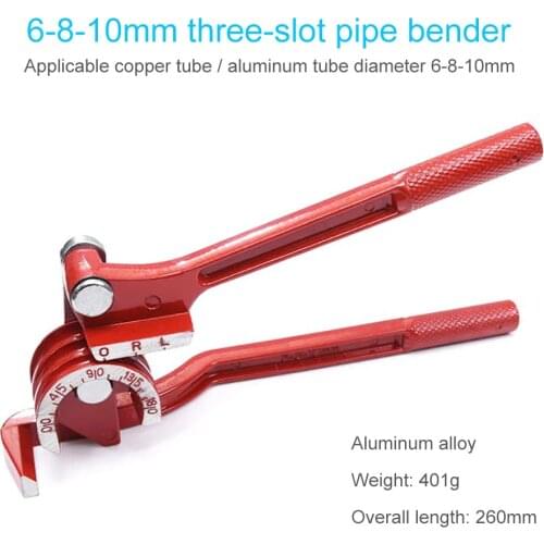 3 In 1 180 Degree Tube Pipe Benders Manual / Copper Tube / Air Conditioning Tube Elbow Tool 6mm / 8mm / 10mm Bending Machinery