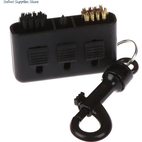 3 in1 Pocket Carry Golf Club Brush Portable Golf Putter Wedge Ball Groove Cleaner Kit Cleaning Tool